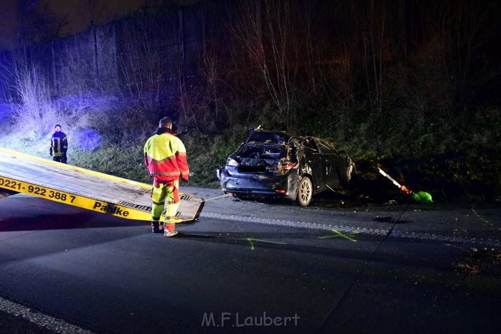 Schwerer VU A 4 Rich Olpe kurz vor AS Koeln Klettenberg P131.JPG - Miklos Laubert